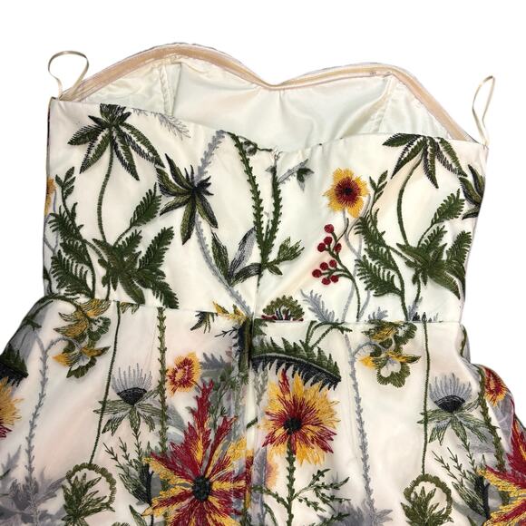 Eva Franco NWT Strapless Cocktail Dress 10 Anthropologie Holiday Party Wedding - Picture 7 of 13